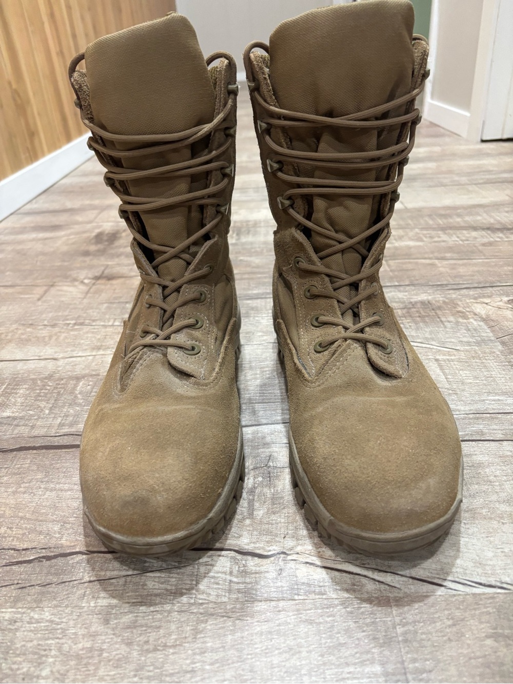 Men’s Belleville C312ST Lace-Up Boots Coyote Brown Military Size 11 Navy Cert.